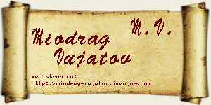 Miodrag Vujatov vizit kartica